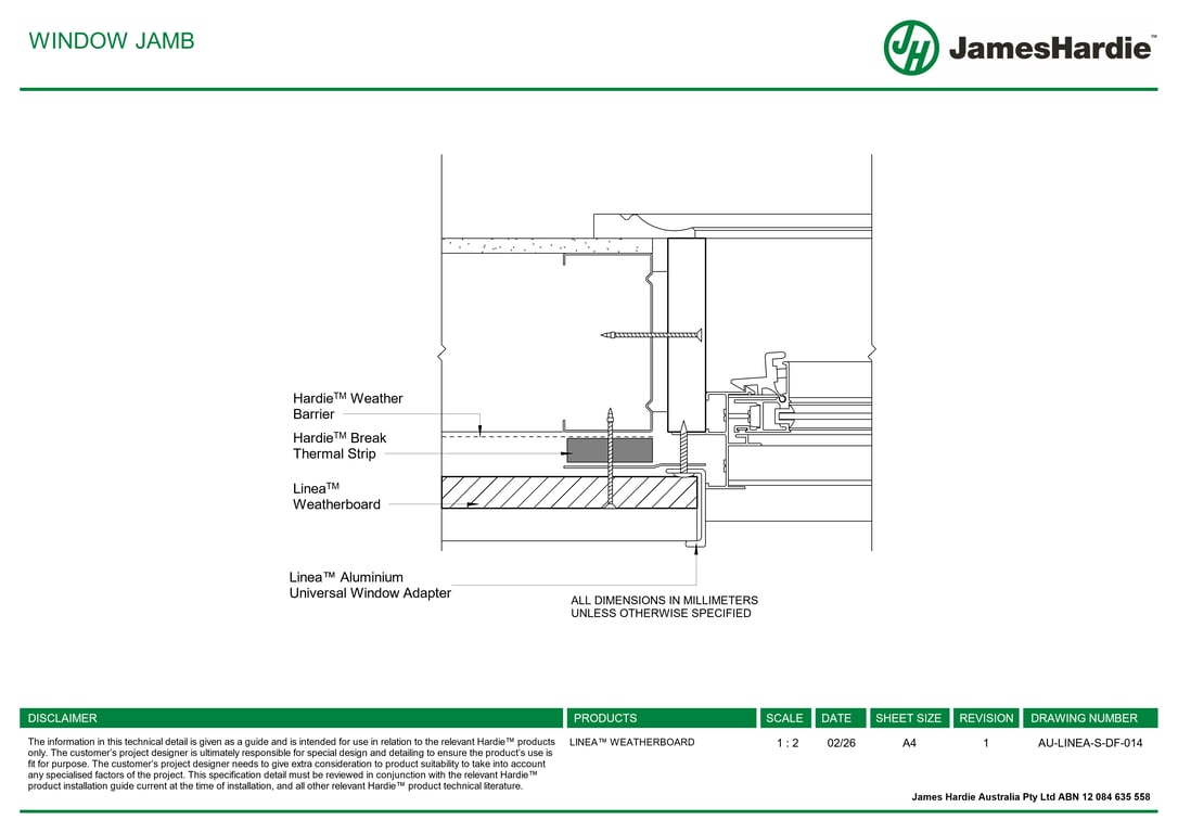 Navigate to AU-LINEA-S-DF-014 - WINDOW JAMB
