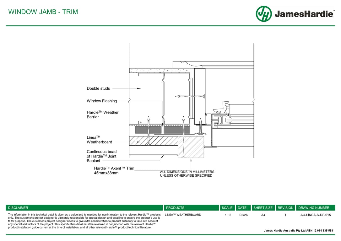 Navigate to AU-LINEA-S-DF-015 - WINDOW JAMB - TRIM