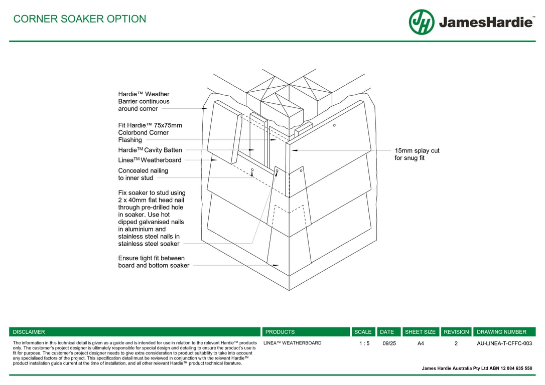Navigate to AU-LINEA-T-CFFC-003 - CORNER SOAKER OPTION