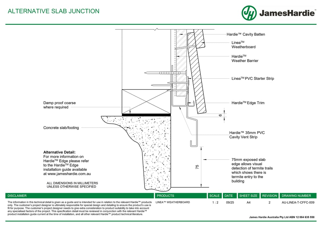 Navigate to AU-LINEA-T-CFFC-009 - ALTERNATIVE SLAB JUNCTION