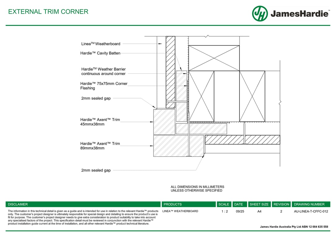 Navigate to AU-LINEA-T-CFFC-012 - EXTERNAL TRIM CORNER