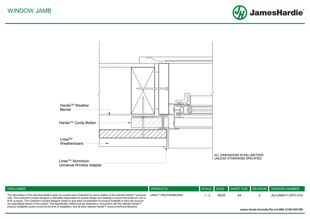 Navigate to AU-LINEA-T-CFFC-014 - WINDOW JAMB