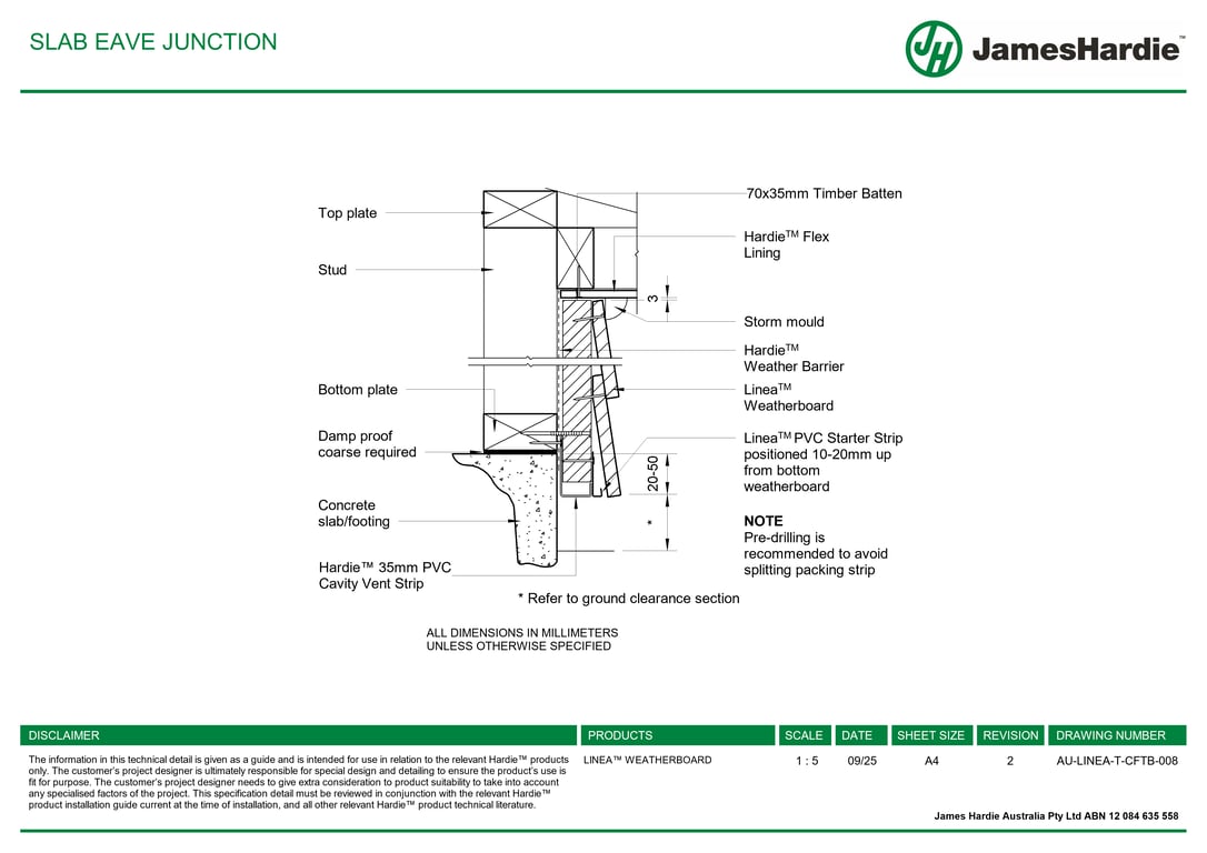 Navigate to AU-LINEA-T-CFTB-008 - SLAB EAVE JUNCTION