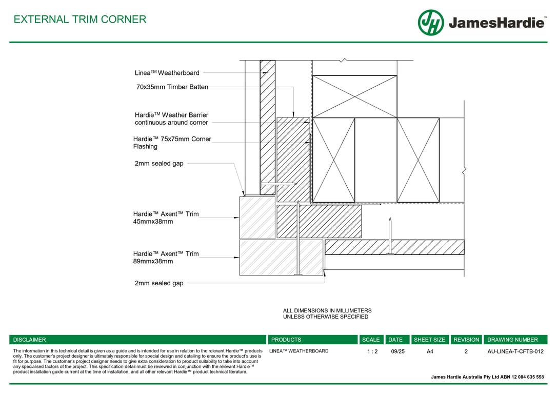 Navigate to AU-LINEA-T-CFTB-012 - EXTERNAL TRIM CORNER