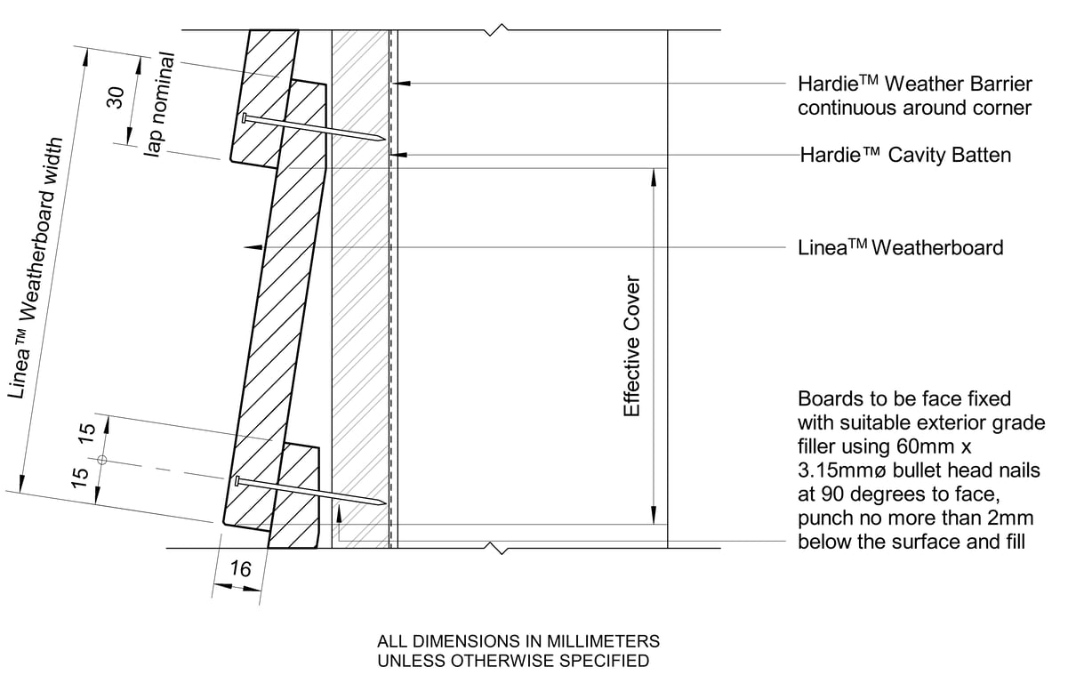 Navigate to LINEA Steel CFFC Face Fixing Option