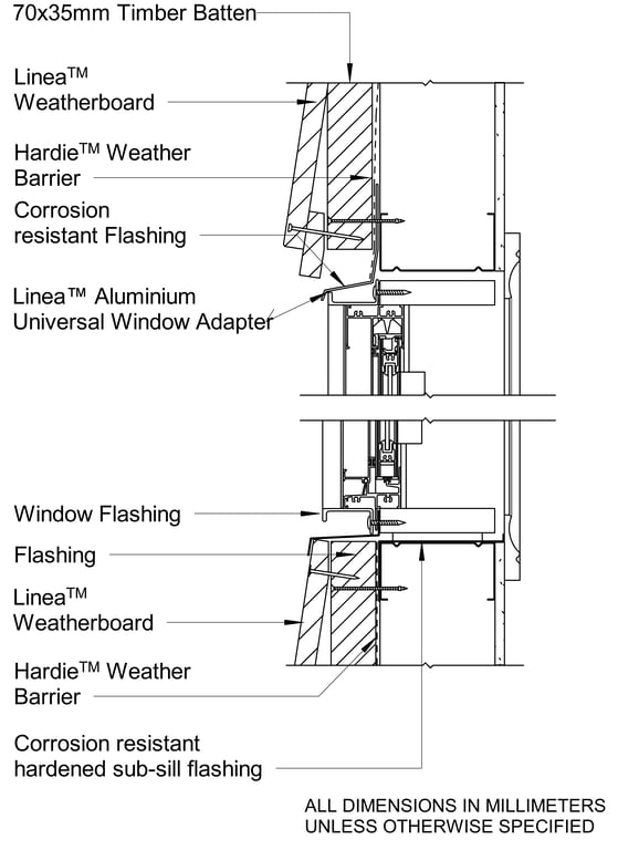 Navigate to LINEA Steel CFTB Window Sill and Head