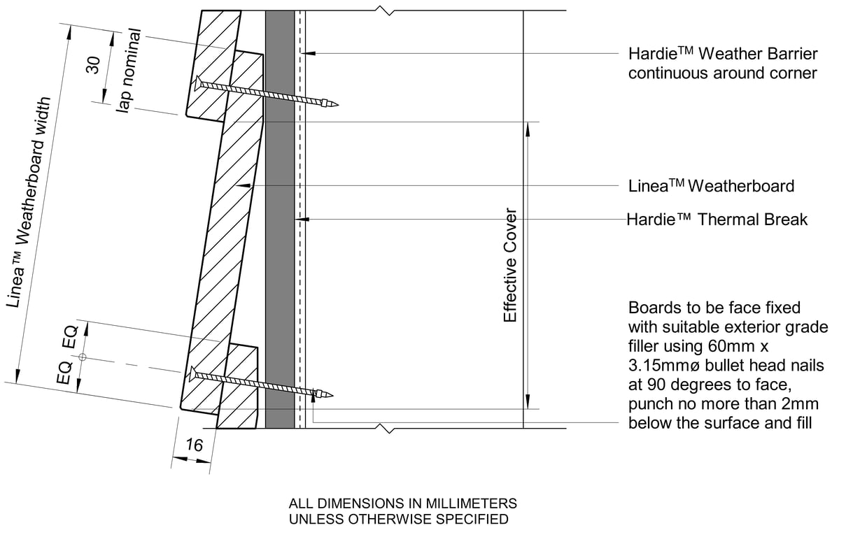 Navigate to LINEA Steel DF Face Fixing Option