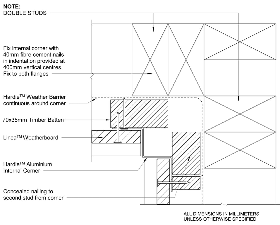 Navigate to LINEA Timber CFTB Aluminium Internal Corner