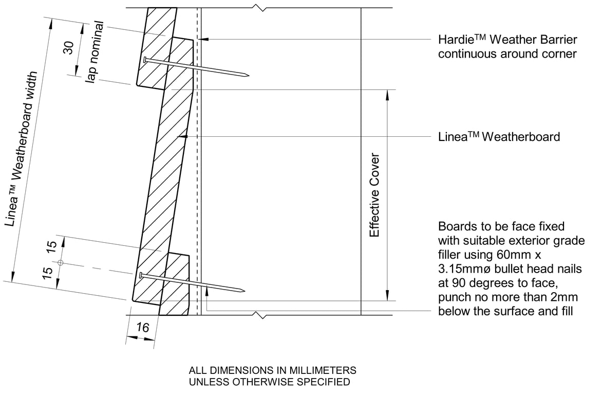 Navigate to LINEA Timber DF Face Fixing Option