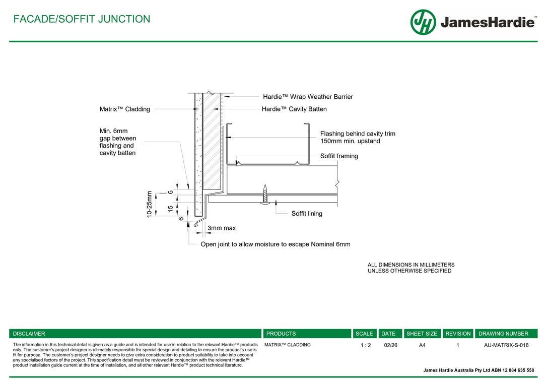 Navigate to AU-MATRIX-S-018 - FACADE-SOFFIT JUNCTION