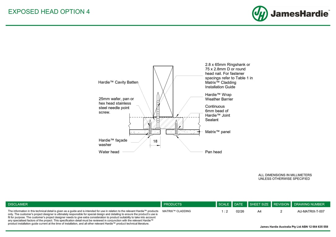 Navigate to AU-MATRIX-T-007 - EXPOSED HEAD OPTION 4