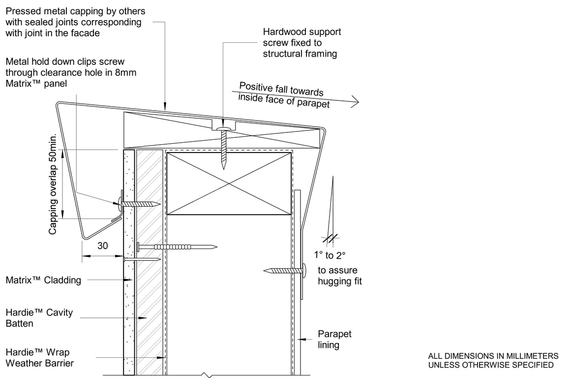Navigate to MATRIX Parapet Capping Detail