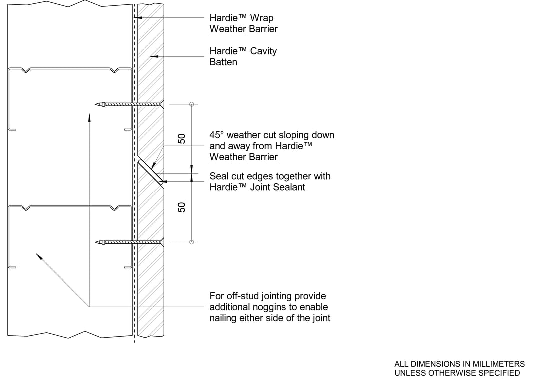 Navigate to MATRIX Steel Cavity Batten Butt Detail