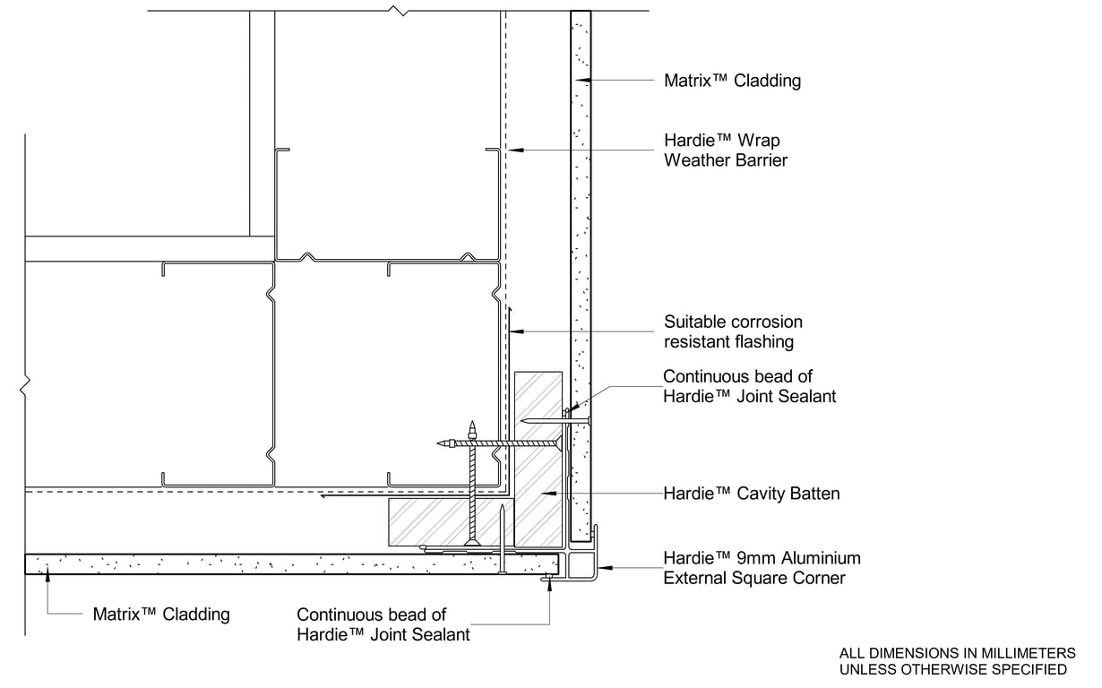 Navigate to MATRIX Steel External Box Corner Detail