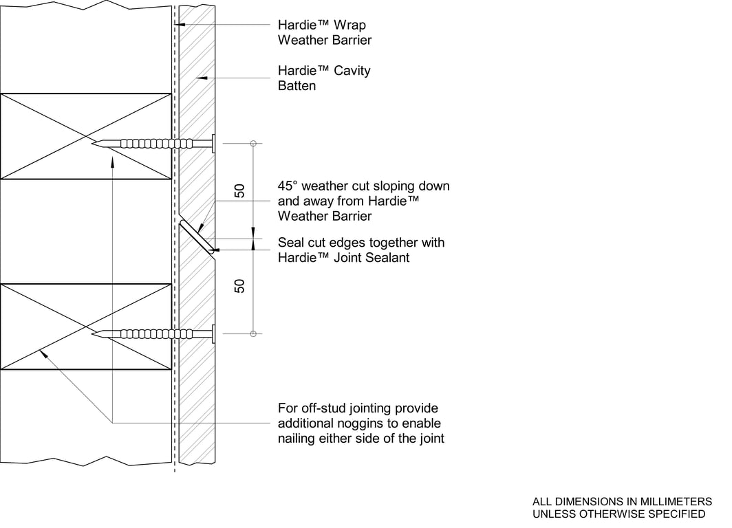 Navigate to MATRIX Timber Cavity Batten Butt Detail
