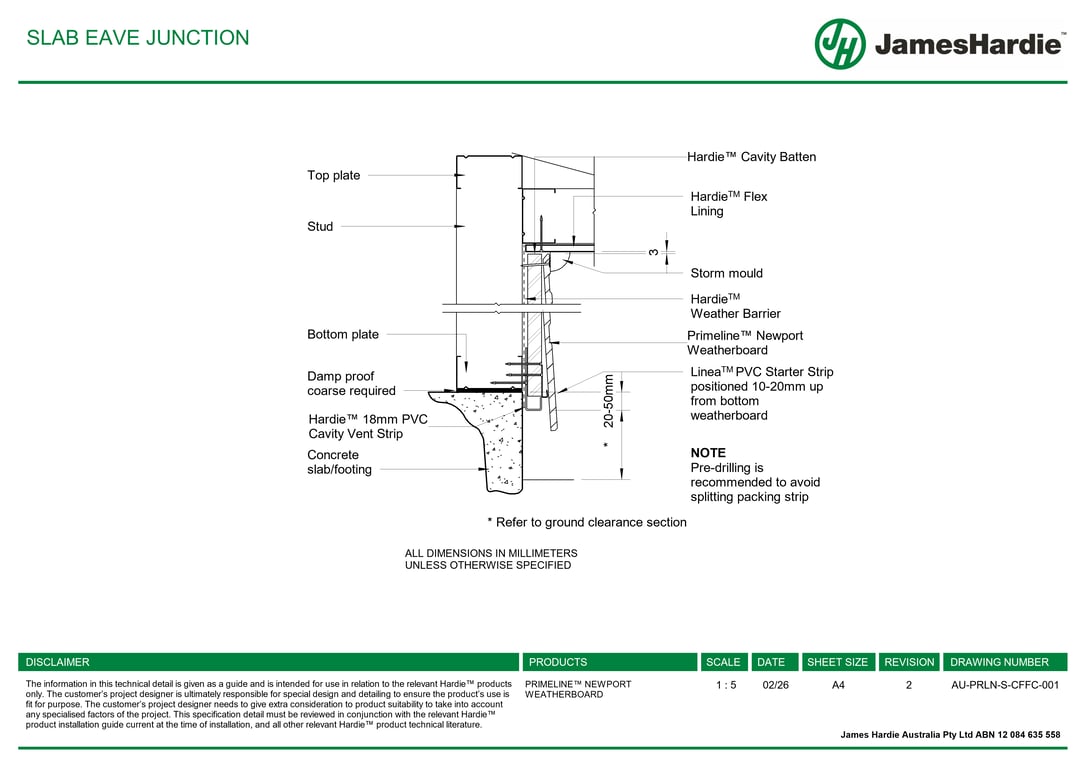 AU-PRLN-S-CFFC-001 - SLAB EAVE JUNCTION