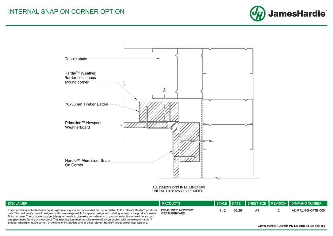 Navigate to AU-PRLN-S-CFTB-006 - INTERNAL SNAP ON CORNER OPTION