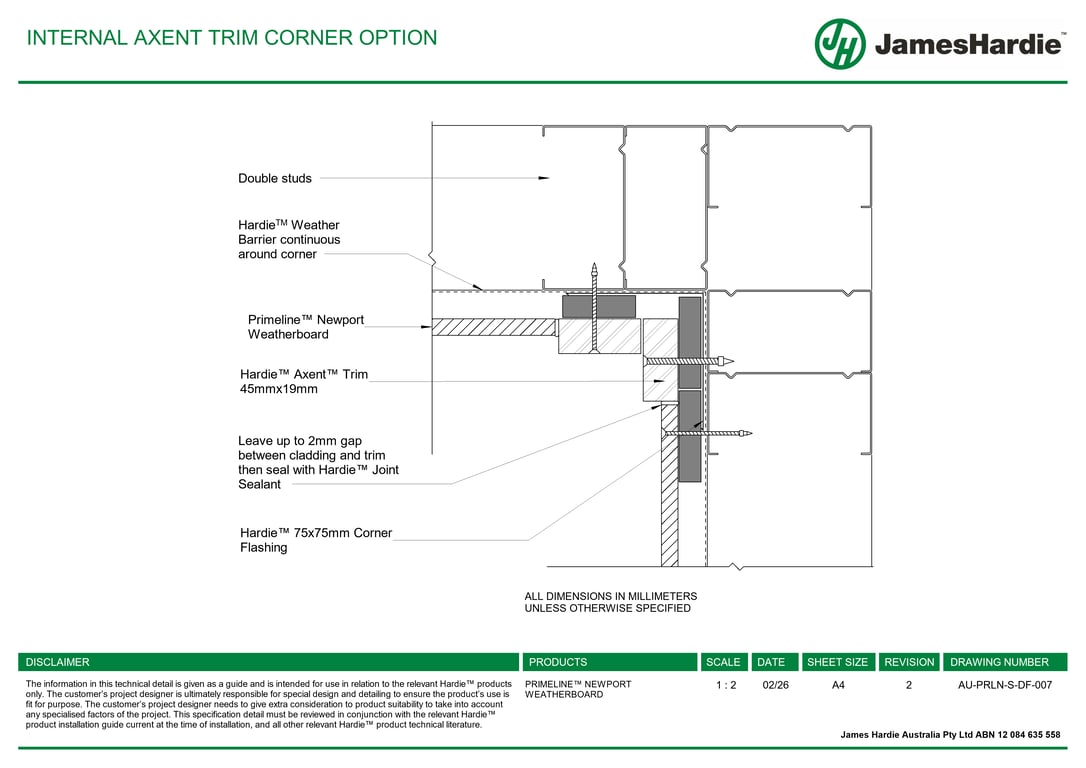 Navigate to AU-PRLN-S-DF-007 - INTERNAL AXENT TRIM CORNER OPTION