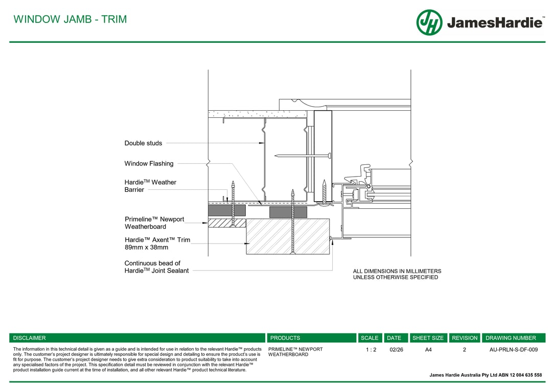 Navigate to AU-PRLN-S-DF-009 - WINDOW JAMB - TRIM