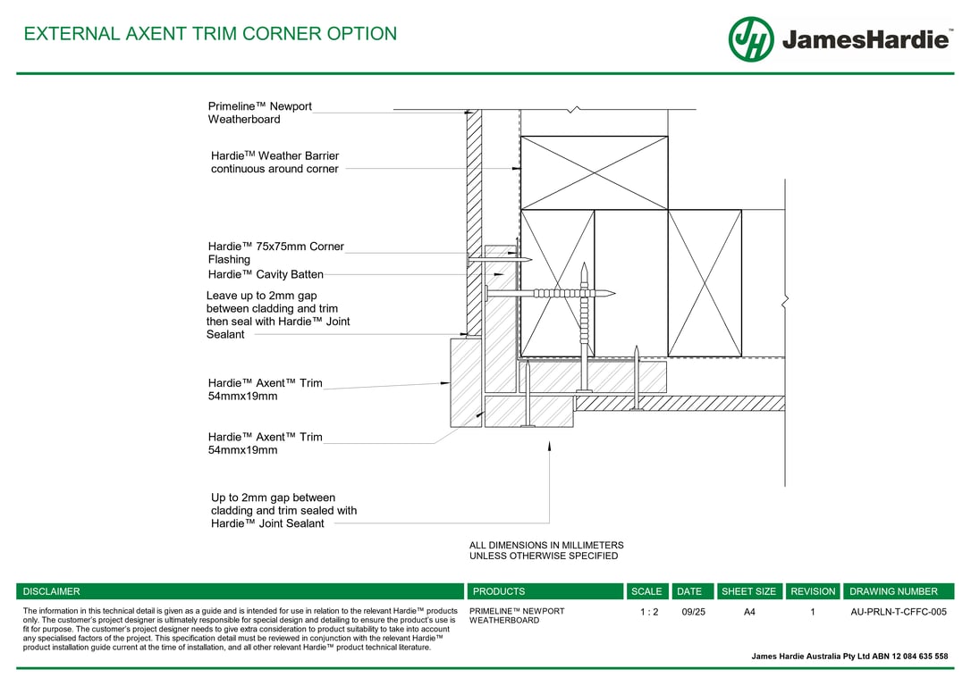 Navigate to AU-PRLN-T-CFFC-005 - EXTERNAL AXENT TRIM CORNER OPTION