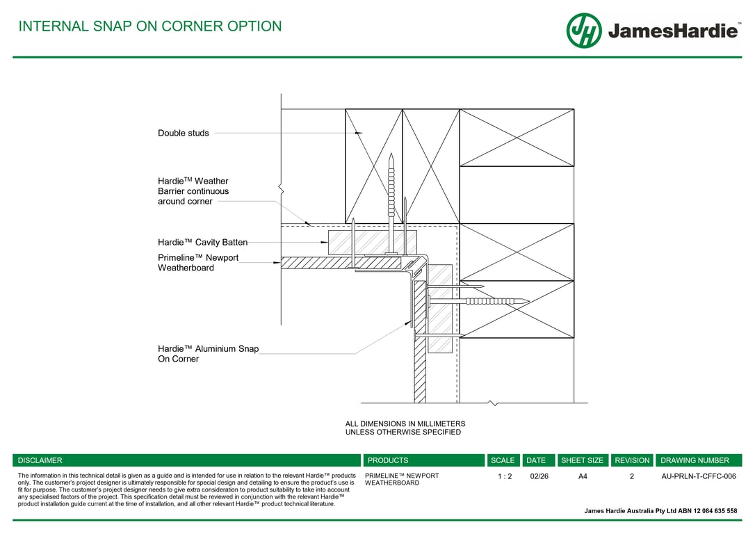 Navigate to AU-PRLN-T-CFFC-006 - INTERNAL SNAP ON CORNER OPTION