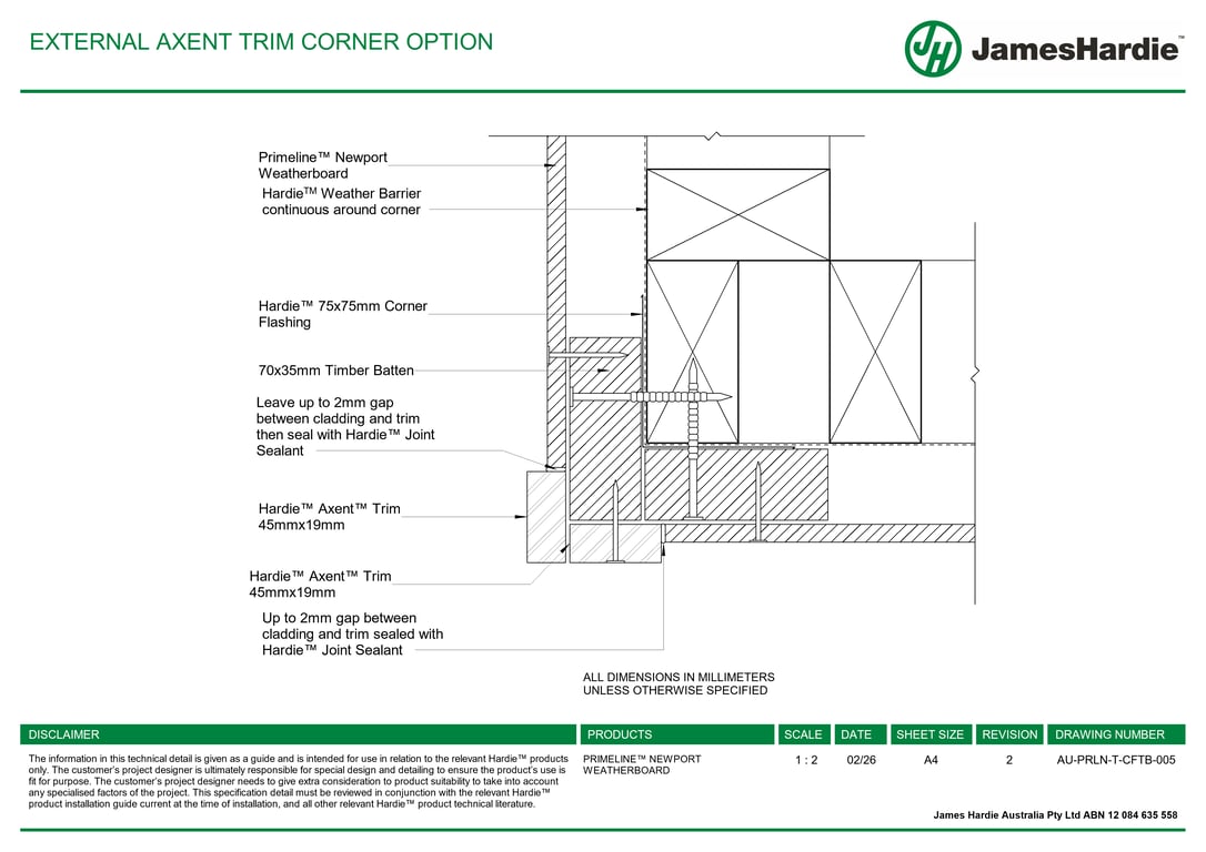 Navigate to AU-PRLN-T-CFTB-005 - EXTERNAL AXENT TRIM CORNER OPTION