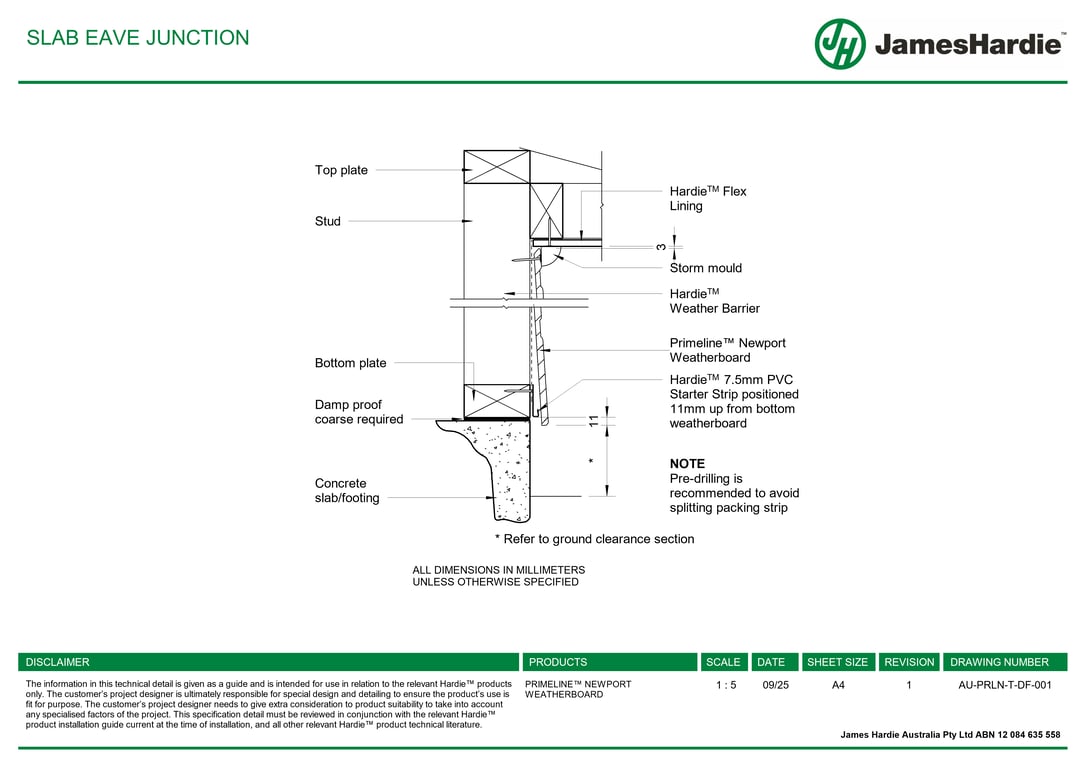 Navigate to AU-PRLN-T-DF-001 - SLAB EAVE JUNCTION