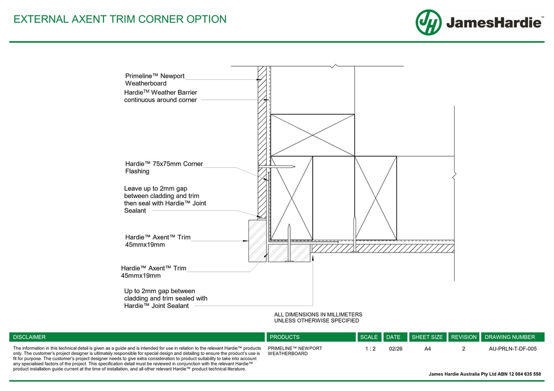 Navigate to AU-PRLN-T-DF-005 - EXTERNAL AXENT TRIM CORNER OPTION
