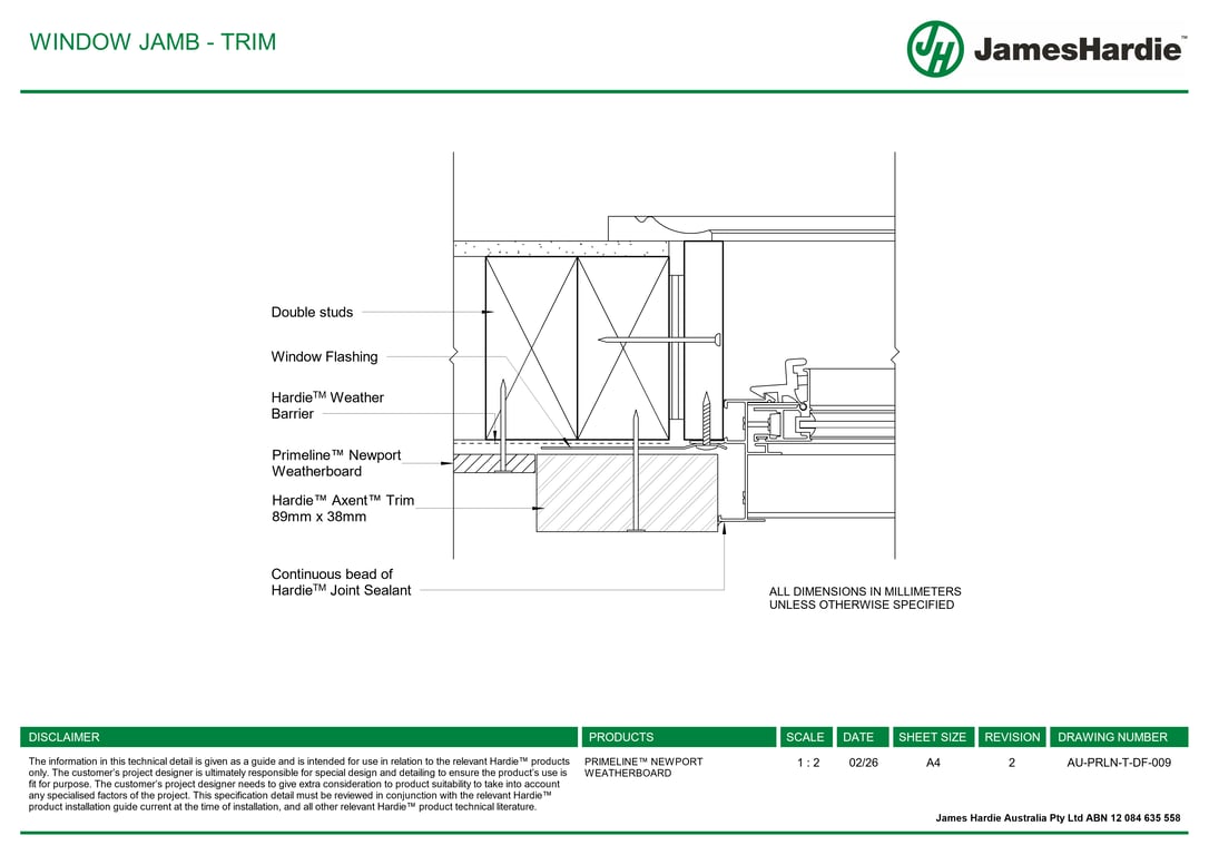 Navigate to AU-PRLN-T-DF-009 - WINDOW JAMB - TRIM