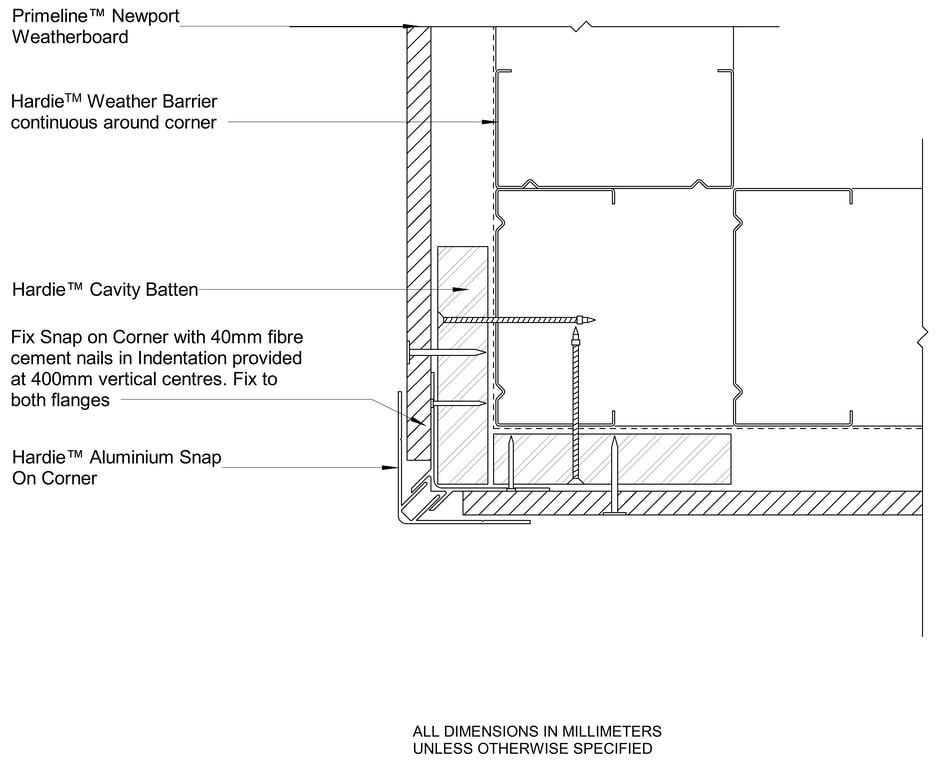 Navigate to PRLN Steel CFFC External Snap On Corner Option