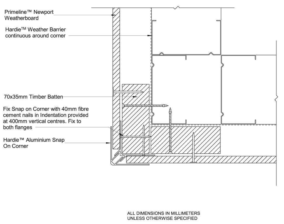 Navigate to PRLN Steel CFTB External Snap On Corner Option