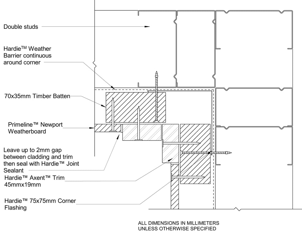 Navigate to PRLN Steel CFTB Internal Axent Trim Corner Option