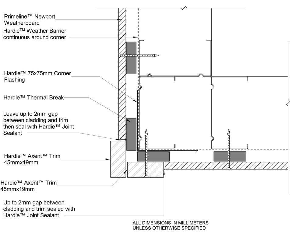 Navigate to PRLN Steel DF External Axent Trim Corner Option