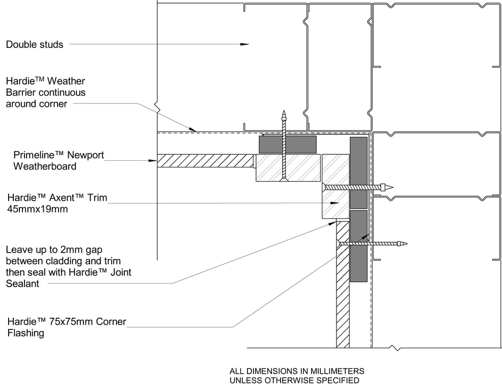 Navigate to PRLN Steel DF Internal Axent Trim Corner Option