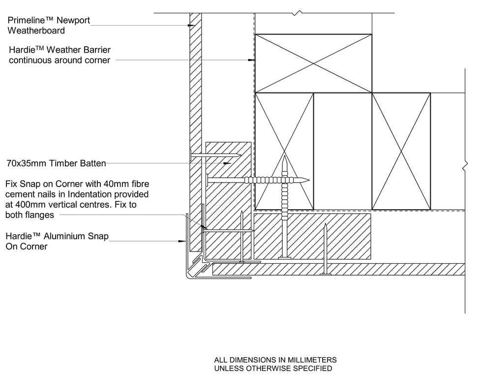 Navigate to PRLN Timber CFTB External Snap On Corner Option