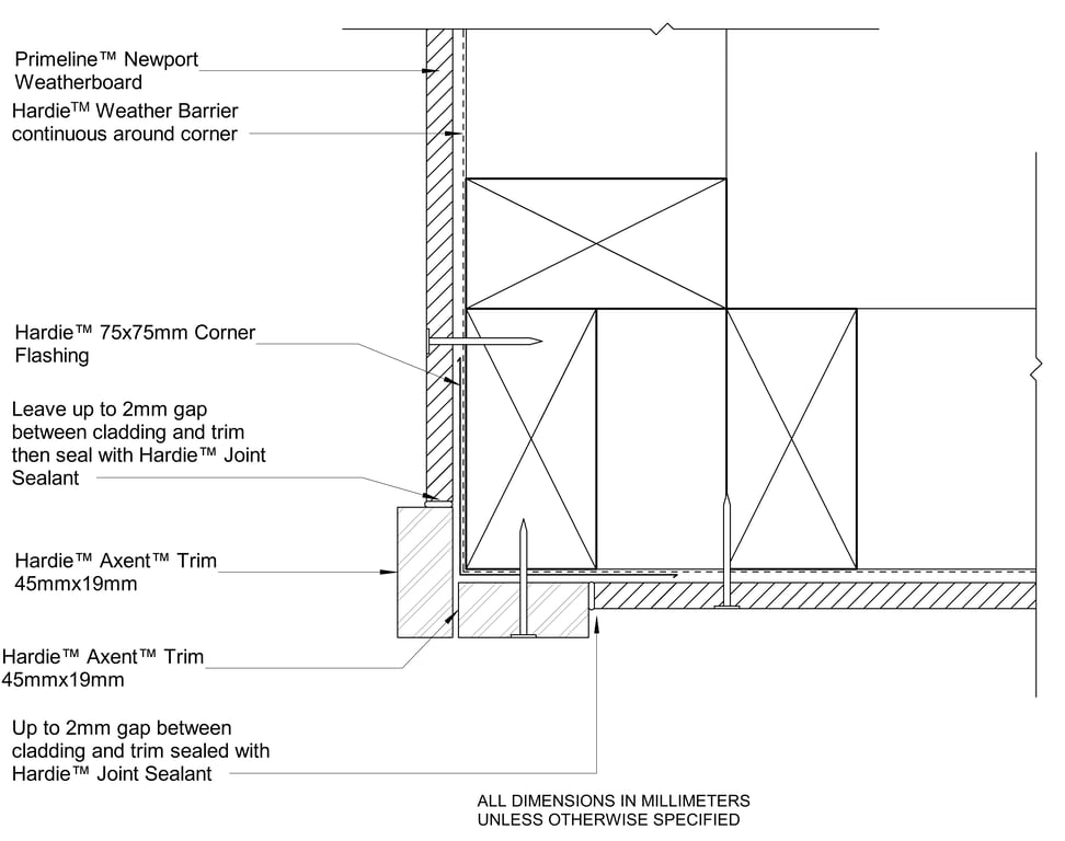 Navigate to PRLN Timber DF External Axent Trim Corner Option