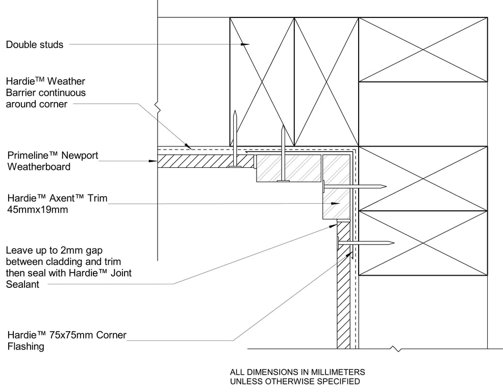 Navigate to PRLN Timber DF Internal Axent Trim Corner Option