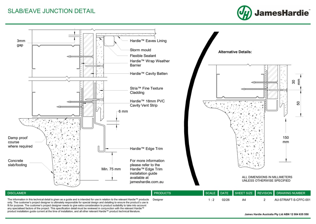 Navigate to AU-STRIAFT-S-CFFC-001 - SLAB-EAVE JUNCTION DETAIL