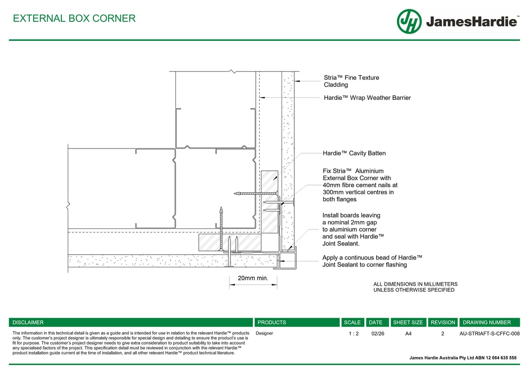 AU-STRIAFT-S-CFFC-008 - EXTERNAL BOX CORNER
