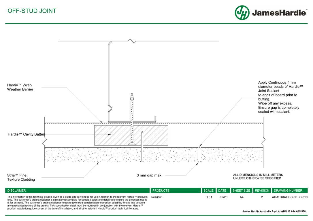 AU-STRIAFT-S-CFFC-010 - OFF-STUD JOINT