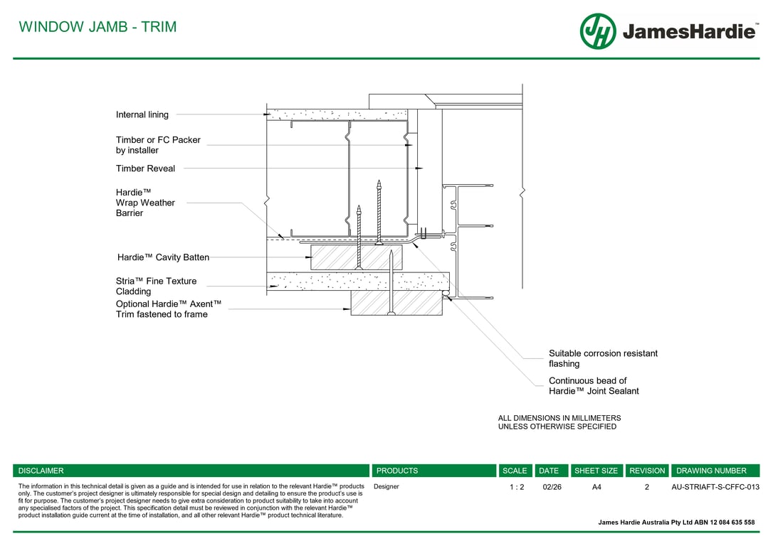 AU-STRIAFT-S-CFFC-013 - WINDOW JAMB - TRIM