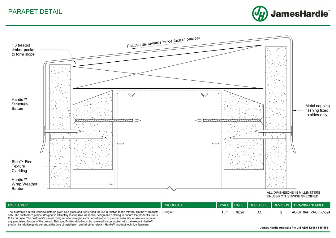 Navigate to AU-STRIAFT-S-CFFC-024 - PARAPET DETAIL