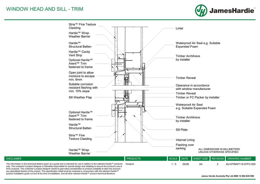 Navigate to AU-STRIAFT-S-CFFC-025 - WINDOW HEAD AND SILL - TRIM