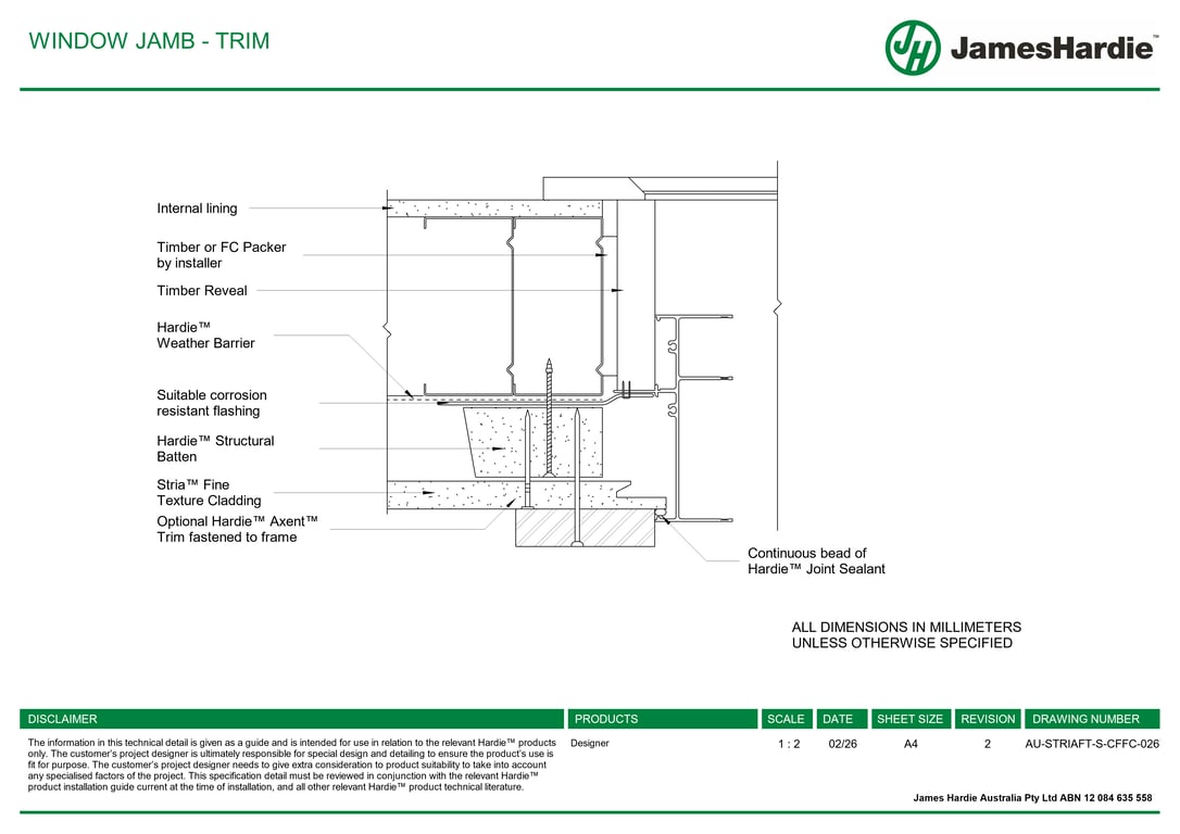 Navigate to AU-STRIAFT-S-CFFC-026 - WINDOW JAMB - TRIM