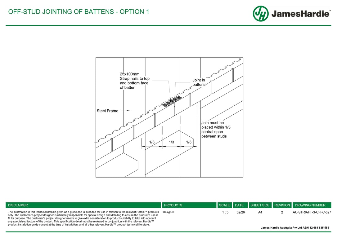 Navigate to AU-STRIAFT-S-CFFC-027 - OFF-STUD JOINTING OF BATTENS - OPTION 1