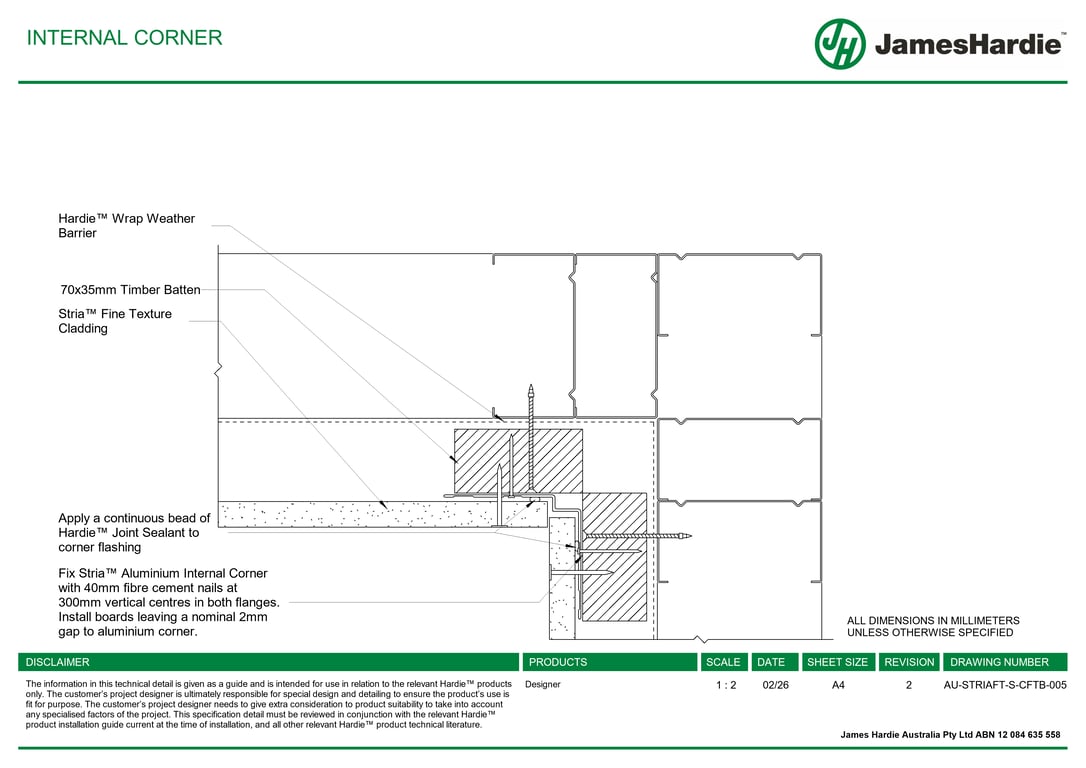 Navigate to AU-STRIAFT-S-CFTB-005 - INTERNAL CORNER