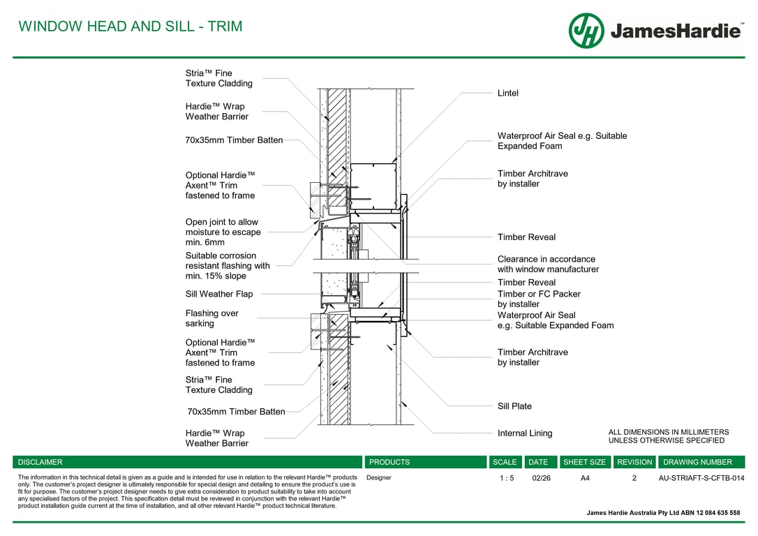 Navigate to AU-STRIAFT-S-CFTB-014 - WINDOW HEAD AND SILL - TRIM