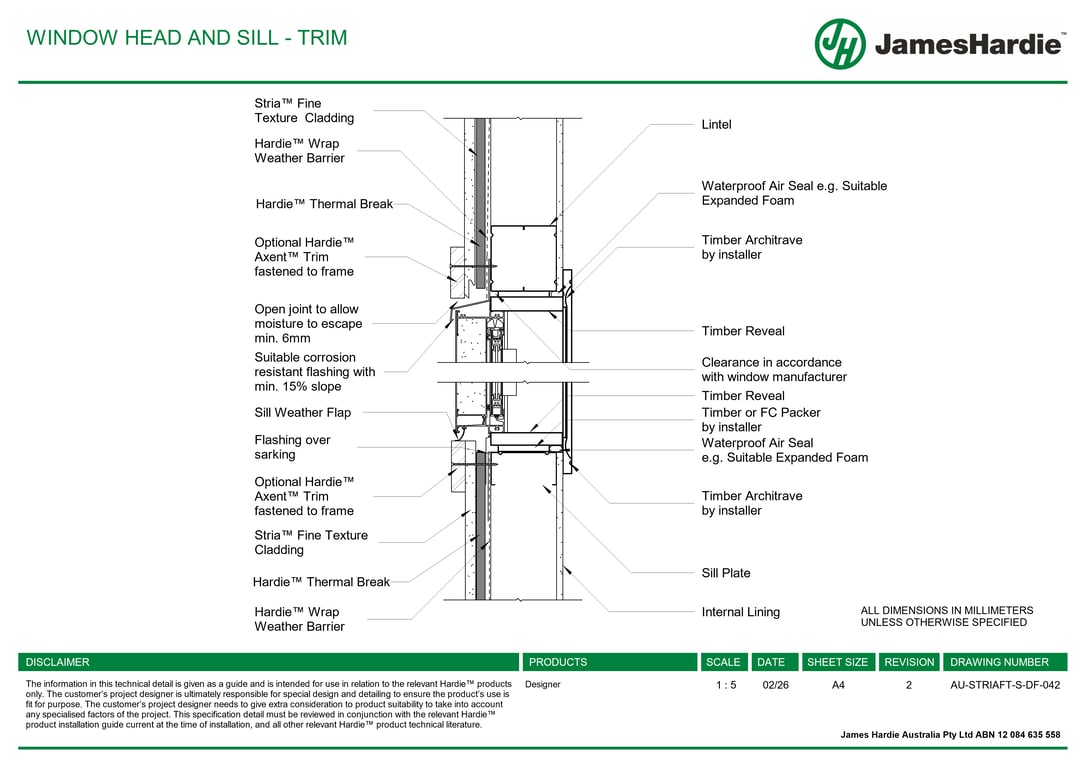 Navigate to AU-STRIAFT-S-DF-042 - WINDOW HEAD AND SILL - TRIM