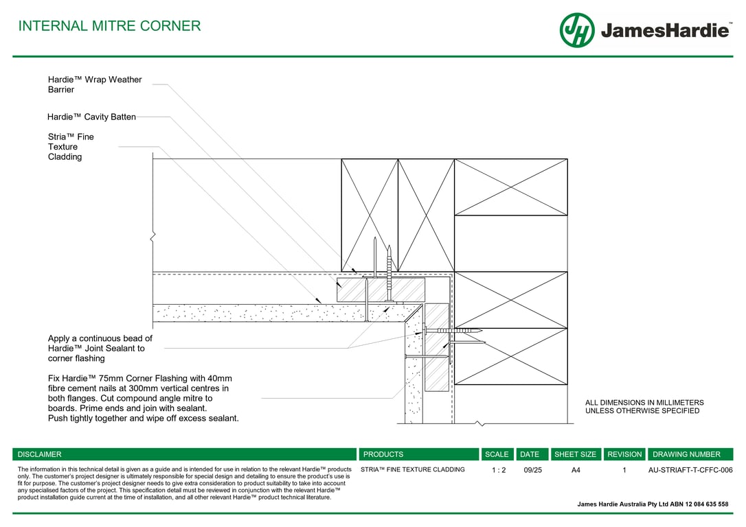 AU-STRIAFT-T-CFFC-006 - INTERNAL MITRE CORNER