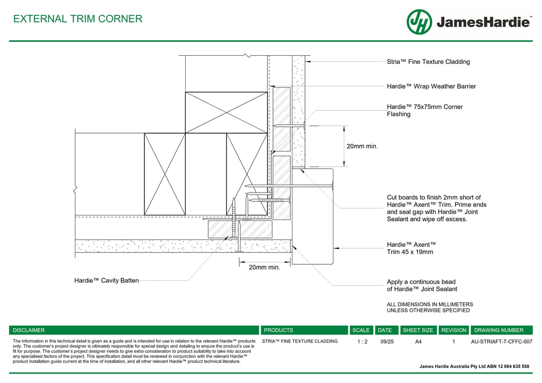 AU-STRIAFT-T-CFFC-007 - EXTERNAL TRIM CORNER